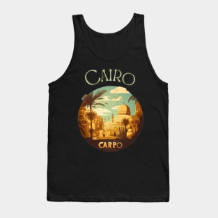 Cairo Egypt Streetscape  Art - Retro Vintage Travel Tank Top